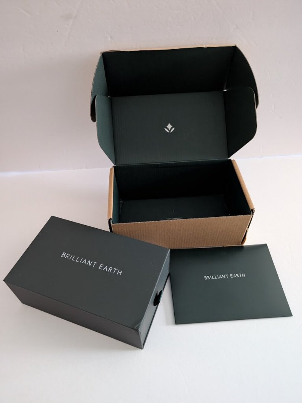 Brilliant Earth Dark Green Jewelry EMPTY BOX/PACKAGING ONLY For Ring